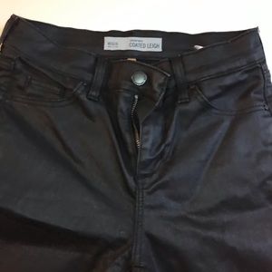 Brand new Top Shop Coated black jeans